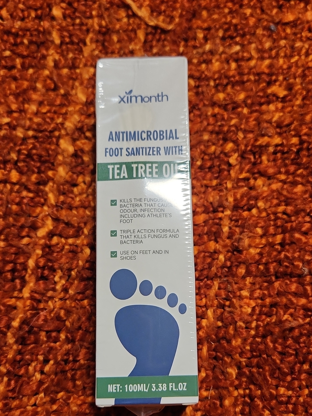 Tea Tree Oil Antimicrobial Foot Sanitizer – White/Blue